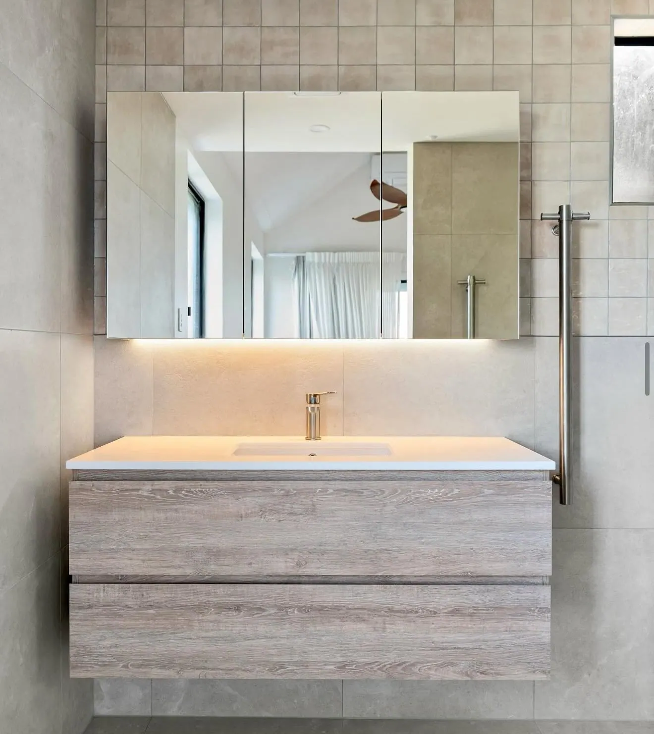 Shower, vanity and tapware fit off by Shoreside Plumbing