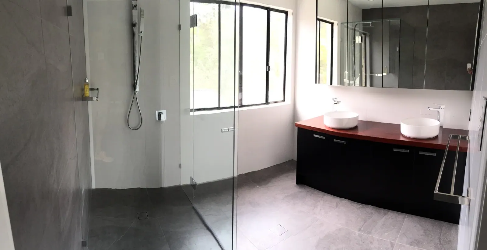 Shower, vanity and tapware fit off by Shoreside Plumbing
