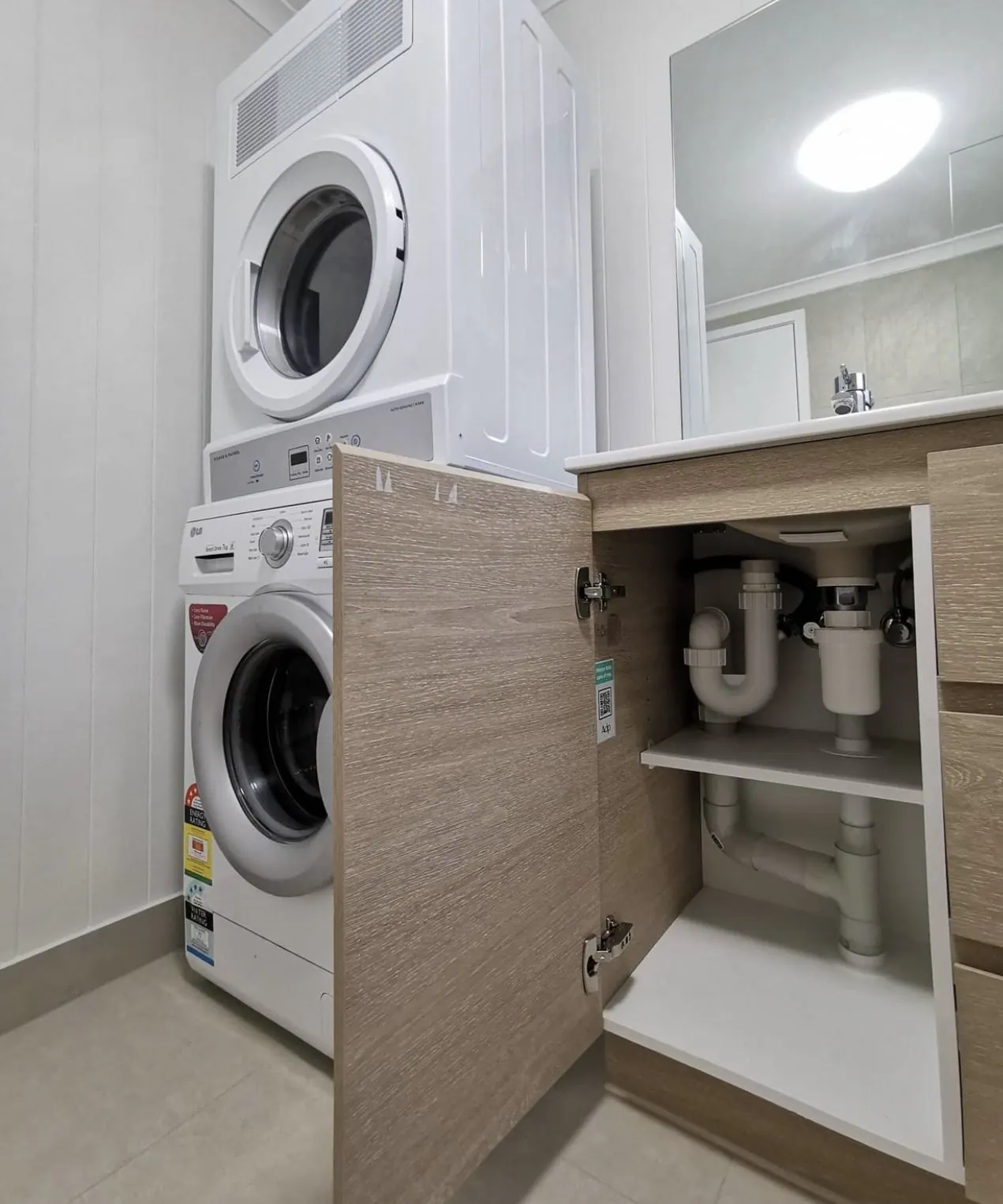 Laundry plumbing by Shoreside Plumbing